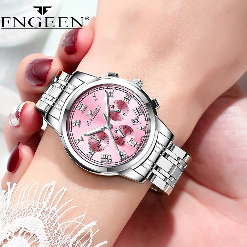 Stainless Bracelet Diver - FNGEEEN-Relógio Quartzo de Luxo Feminino, Elegante,