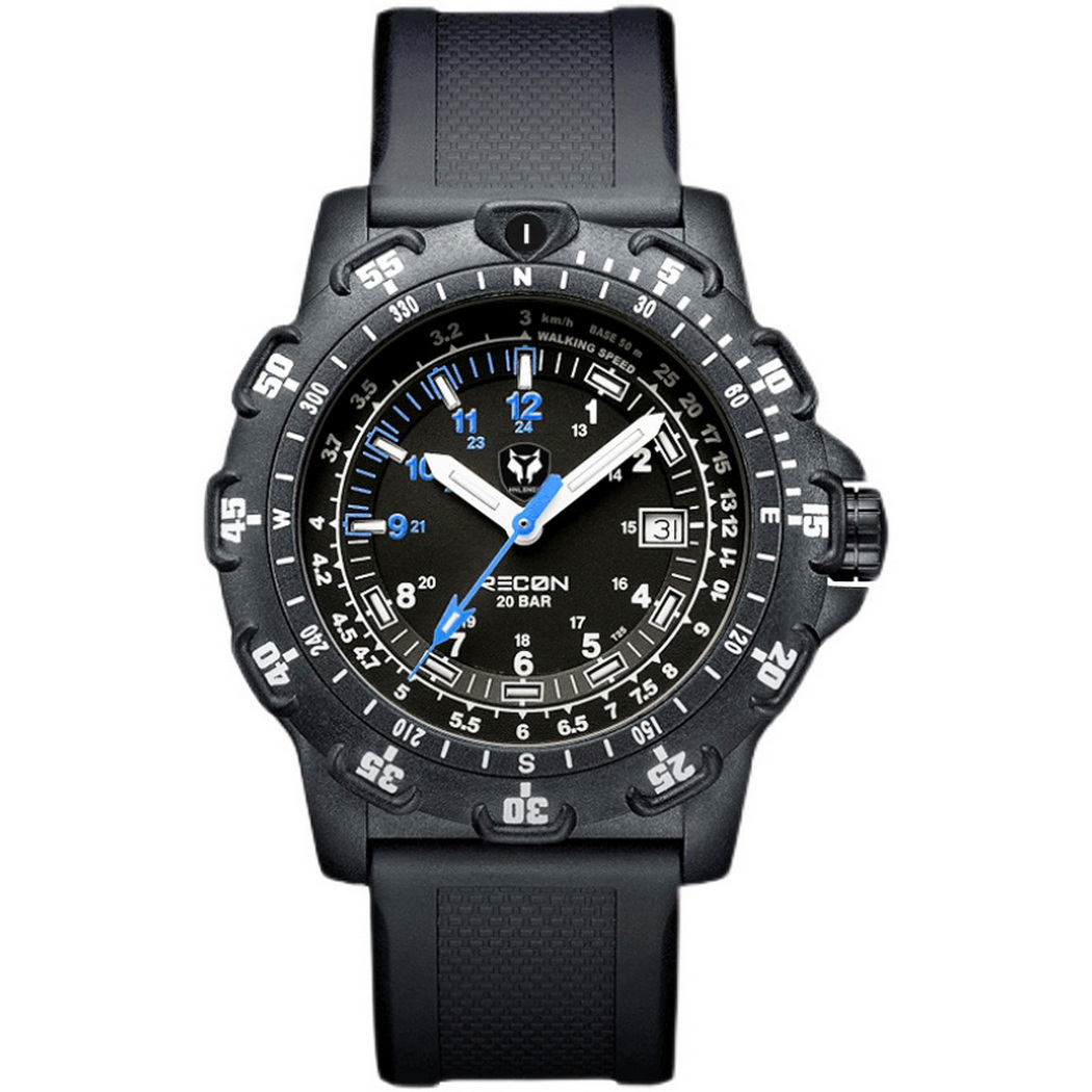 Rubber Strap Diver - Hnlgnox relógios piloto masculinos relógio esportivo