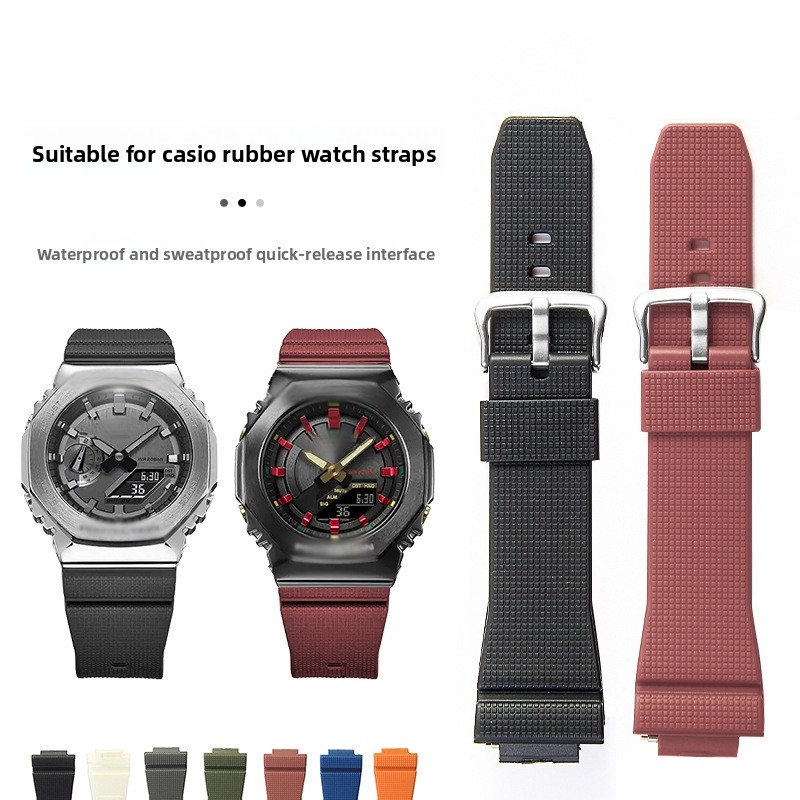 Casio Watch G-Shock Ga-2100 - Pulseira de borracha de carvalho para