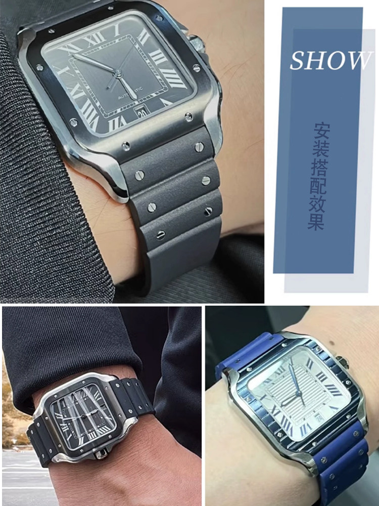 Pulseira de Borracha de Silico - Cartier Watch Tank avaliação e preço