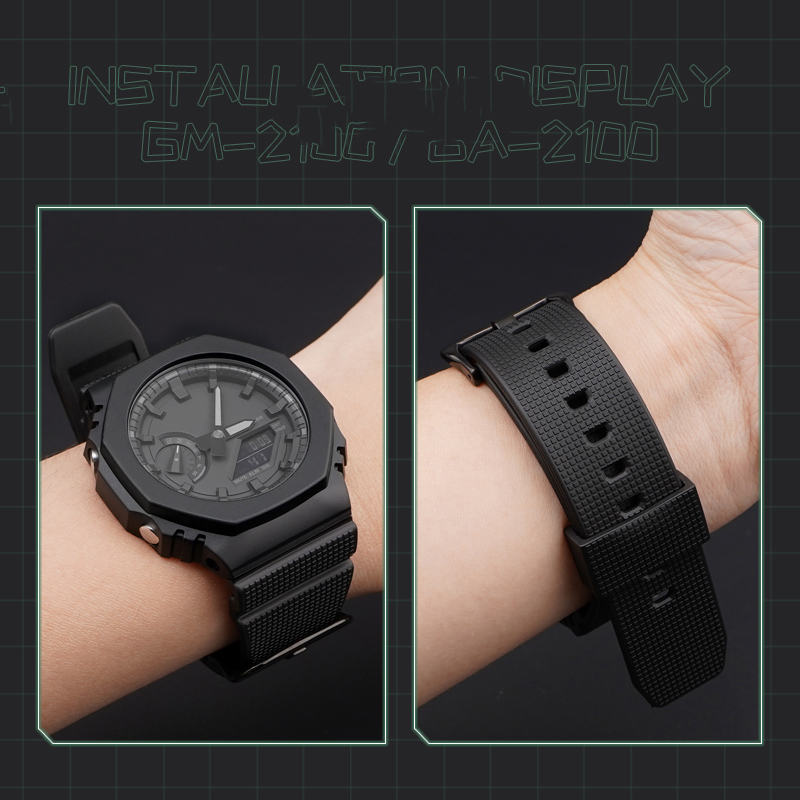 Nova pulseira de borracha para - Casio Watch G-Shock Ga-2100 avaliação e preço