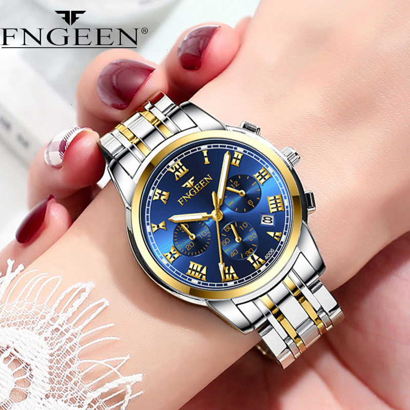 FNGEEEN-Relógio Quartzo de Lux - Stainless Bracelet Diver avaliação e preço