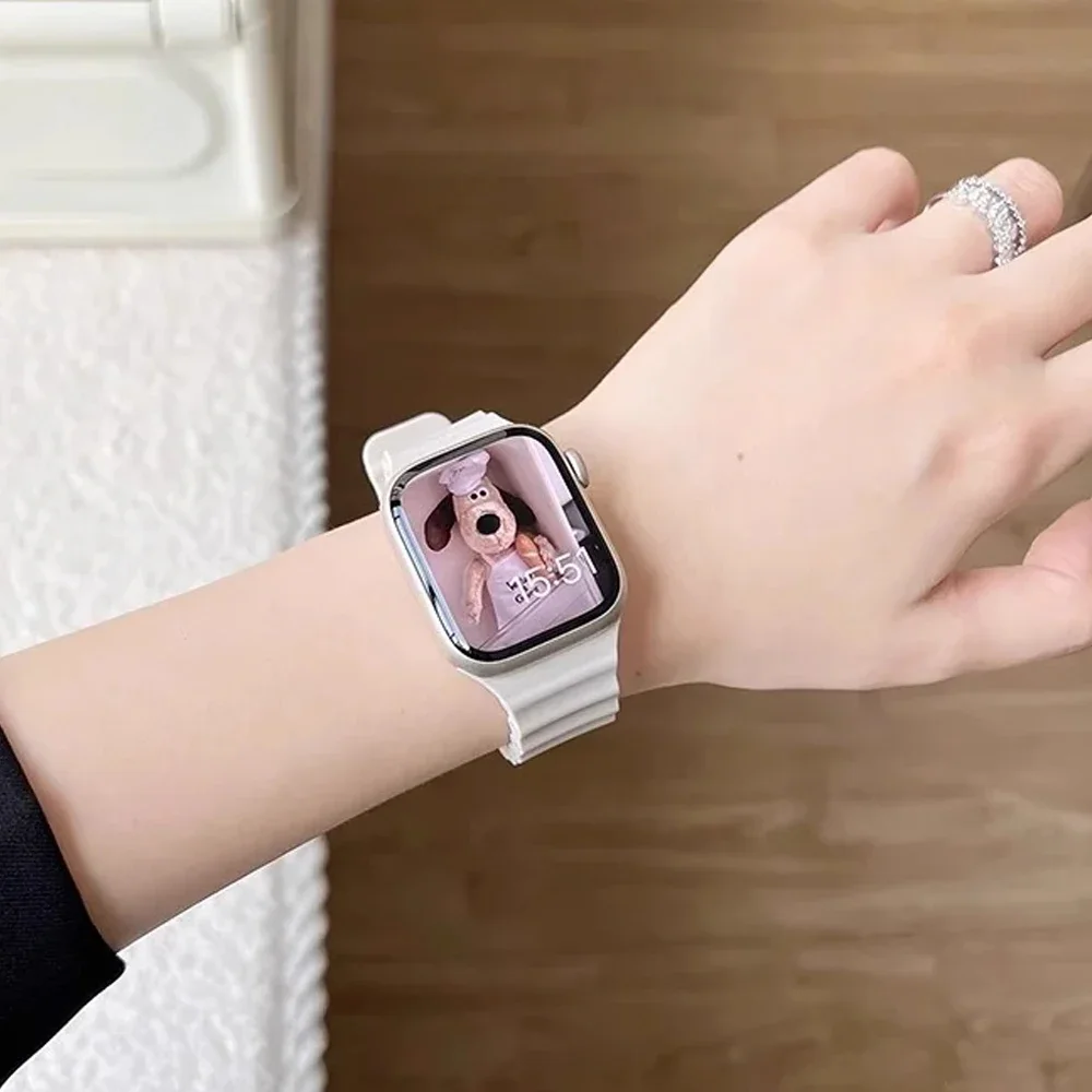 Pulseira oceano para apple wat - Silicone Band Women avaliação e preço