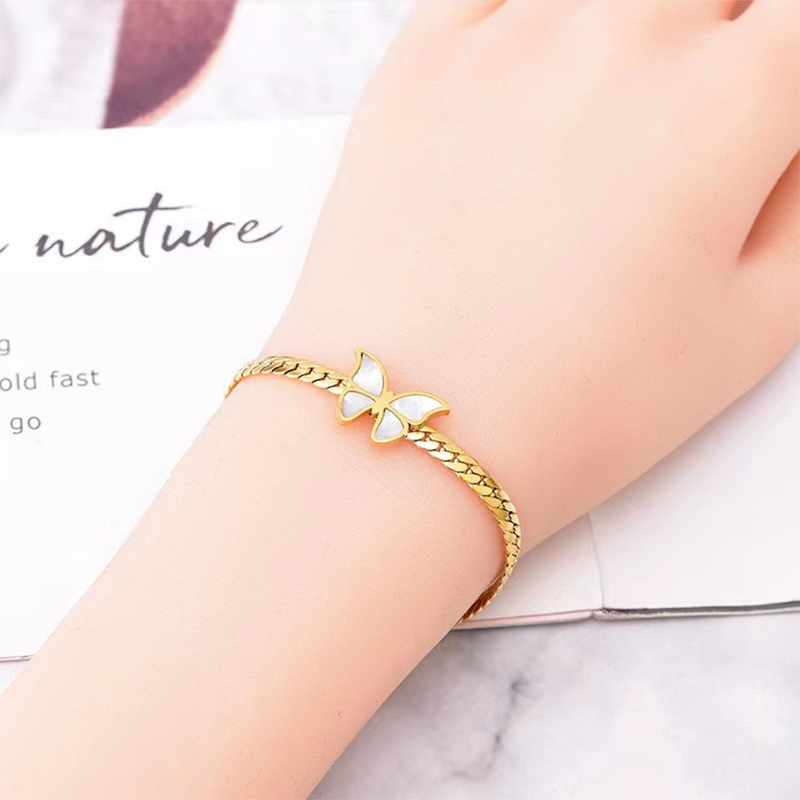 GANEMLY-Pulseira de Zircão em  - Butterfly Clasp Deployant avaliação e preço
