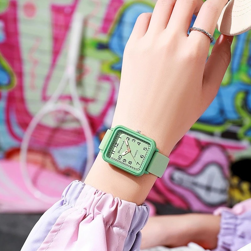 Moda retângulo dial senhoras r - Silicone Band Women avaliação e preço