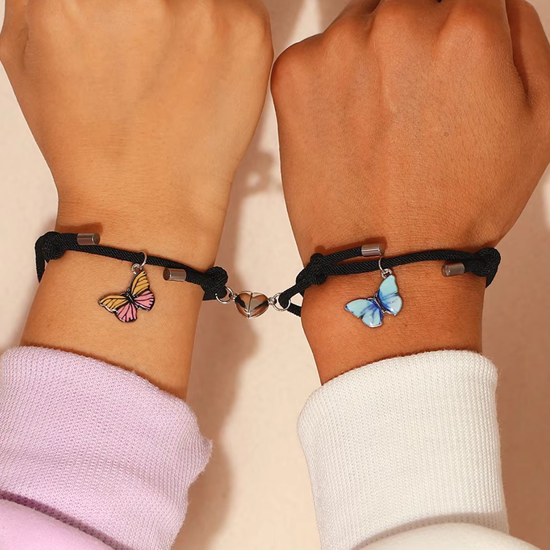 2 pçs/set borboleta pingente l - Butterfly Clasp Deployant avaliação e preço