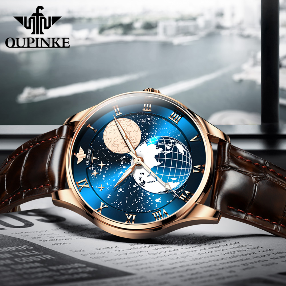 Relógio masculino OUPINKE 3177 - Omega Watch Constellation avaliação e preço