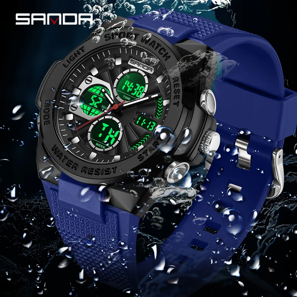 Sanda 3378: relógio de quartzo - Rubber Strap Diver avaliação e preço