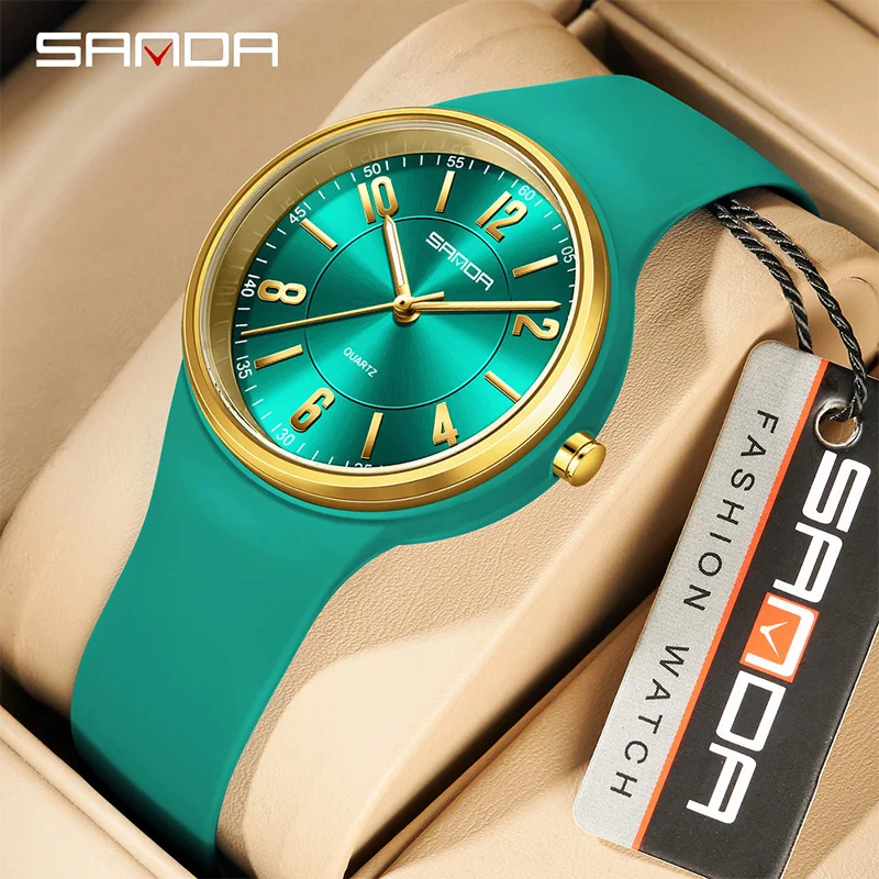 SANDA Moda Feminina Relógio de - Silicone Band Women avaliação e preço