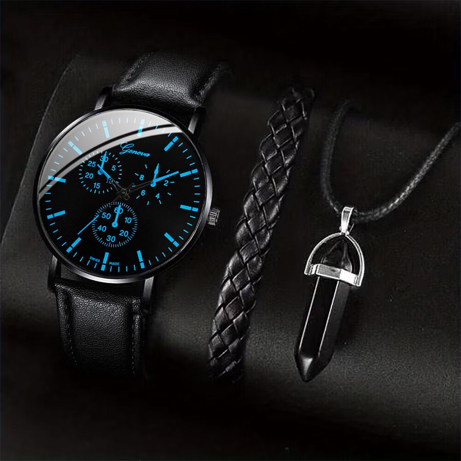 Relógios casuais de negócios m - Leather Watch Band Men avaliação e preço